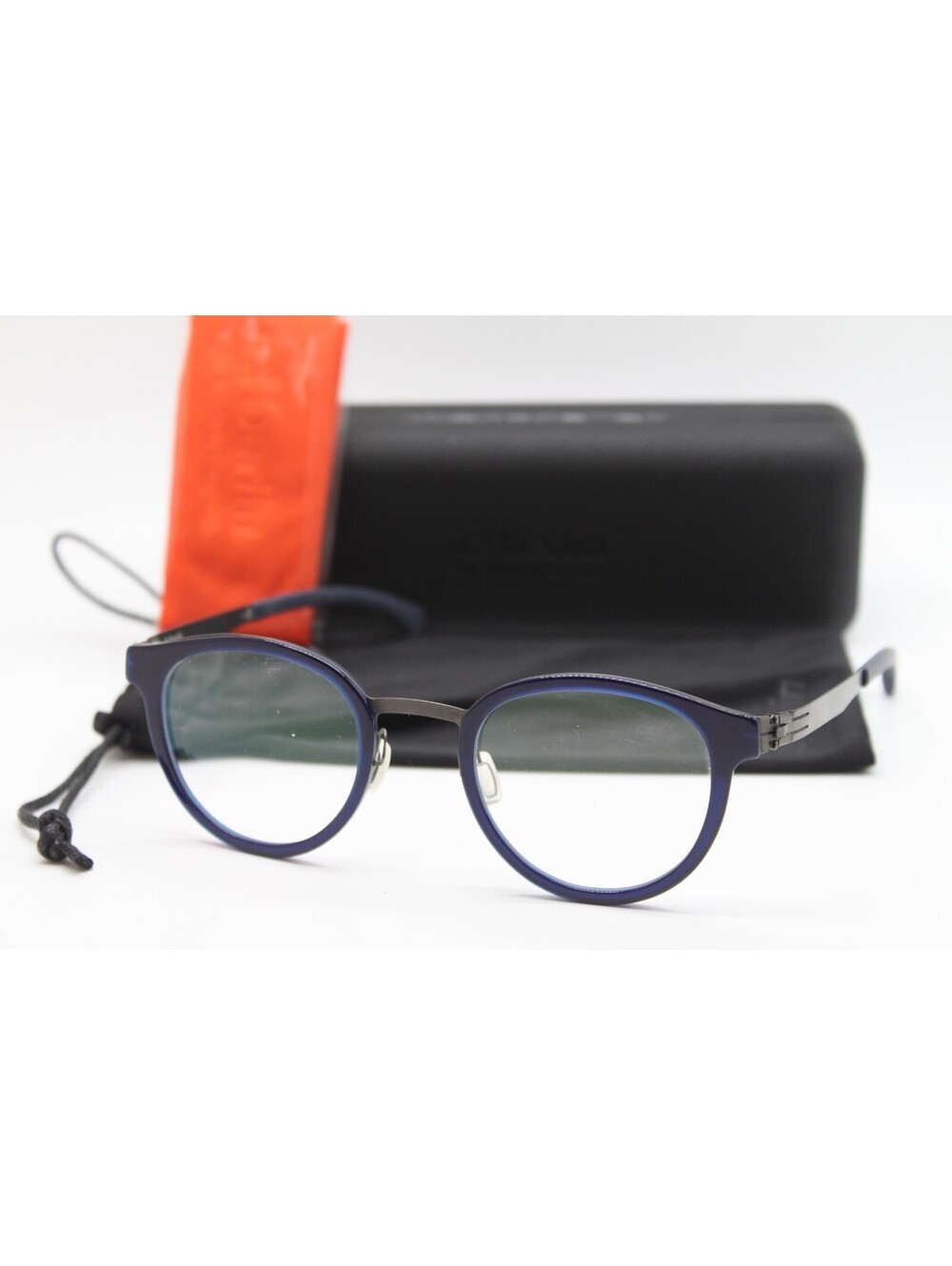 NEW IC! BERLIN JANGMA COBALT BLUE GRAPHITE AUTHENTIC EYEGLASSES W/CASE 46-24
